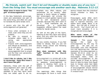 Spiritual Gifts: Encouragement, back thumbnail.