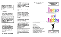 Repentance and Rejoicing discusses repentance and the rejoicing that results from victory, front.